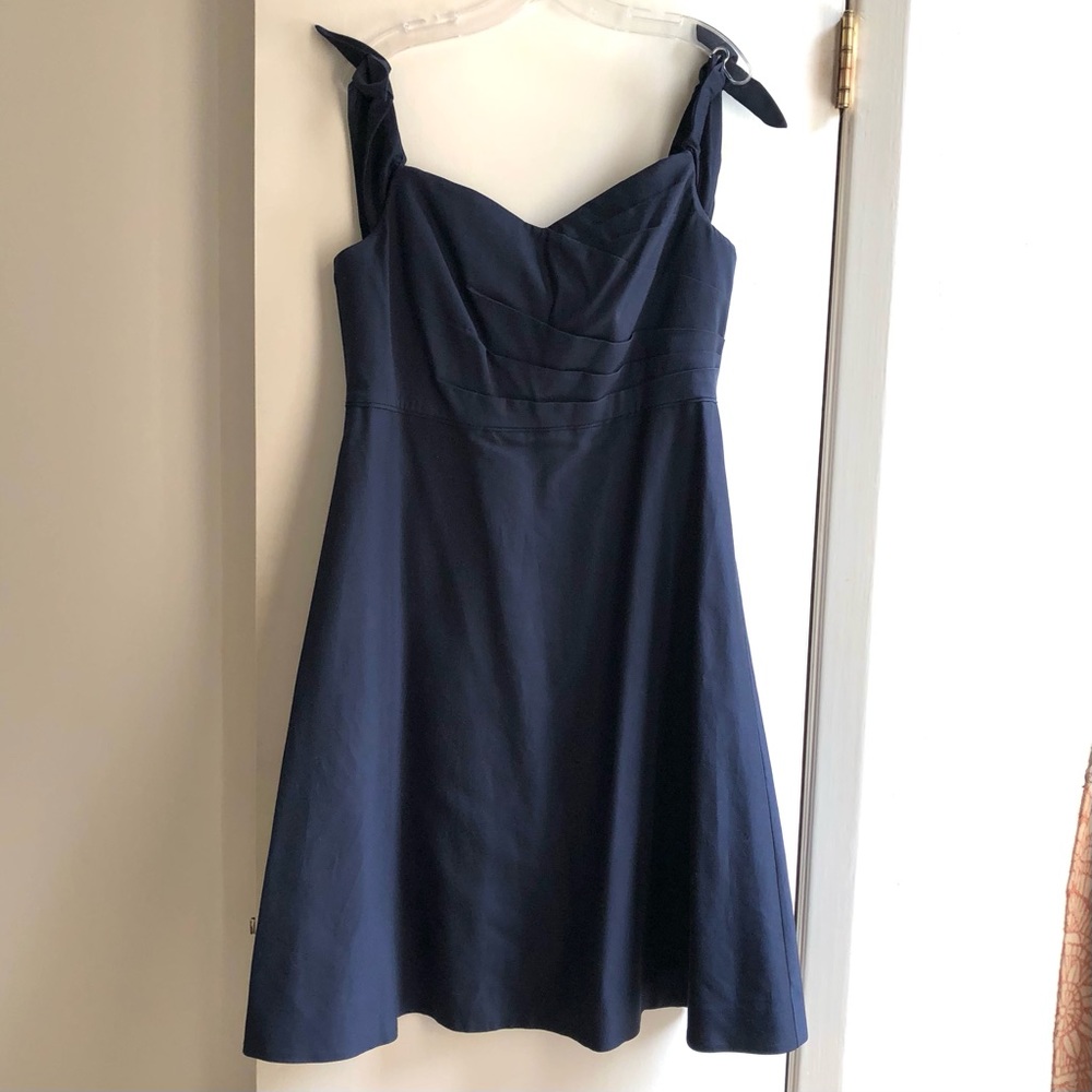 J. Crew Off-the-shoulder Navy A-line cocktail dress - Picture 7 of 7